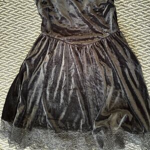 Black velvet dress